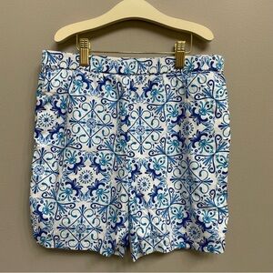 Hill House Tiny Leo Blue Mosaic Shorts - Size 11/12